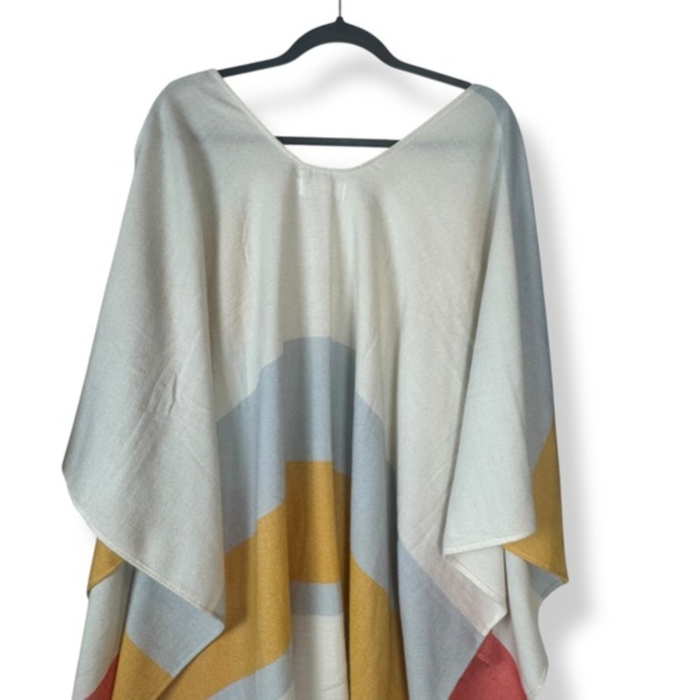 MerSea Catalina Travel Wrap One Size Striped Coastal Chic Resort Poncho Coverup - Picture 7 of 8